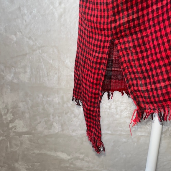 ✅Red Gingham Print Tunic - Picture 3 of 8